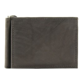 Bacci Handcrafted Slim Bifold Wallet - Top grain cowhide Leather Wallet for Men with 2 inner cards slots & 1 center flap cash compartment money clip - Ageless design Billfold Men's Wallet (Brown)