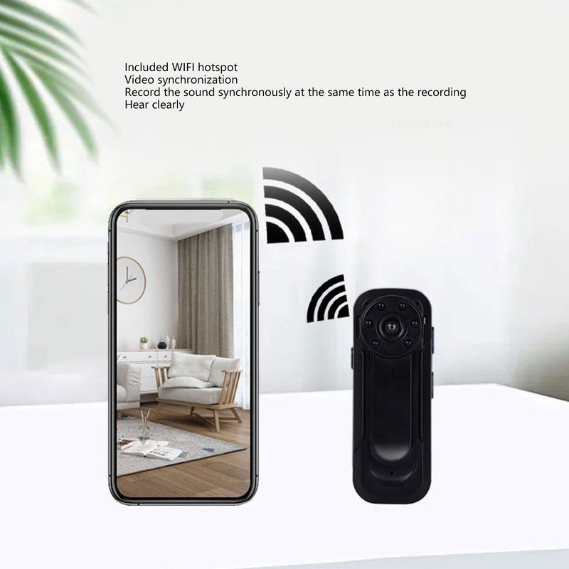 Small Body Camera 1080P 120° Wide Angle Wireless Portable Mini