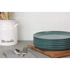 Double Line 8.25" Salad Plate, Set of 6, Emerald Green