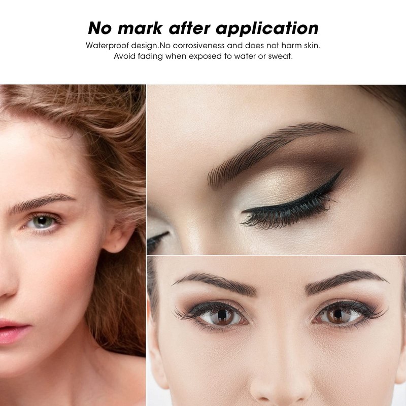10 Pegatinas Impermeables para Cejas, Juego de Pegatinas Temporales para