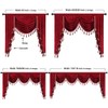 ELKCA Burgundy Red Valance for Festival Holiday Thick Chenille Window