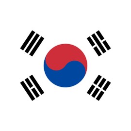 2 x Aufkleber Südkorea ca. 8x5 cm (DOPPELPACK) Sticker - Carsticker Autoaufkleber Flagge Fahne