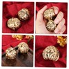 NOLITOY Chinese Decorative Hand Exercise Balls Brass Walnut Handballs Small