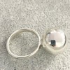 Sterling Silver 925 Large Ball Ring for Women - Fashion