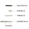ED Heavy-Duty Conceal Floating Shelf Support Brackets Invisible 12mm Pin