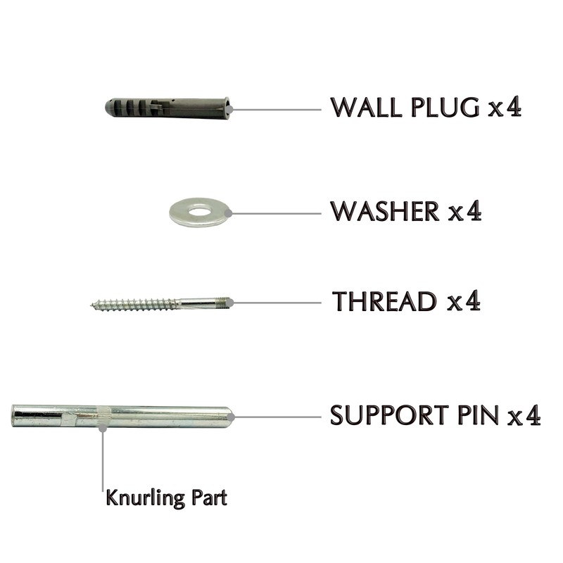ED Heavy-Duty Conceal Floating Shelf Support Brackets Invisible 12mm Pin