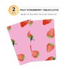 PHOGARY 2 PCS Strawberry Tablecloth for Strawberry Party Decorations, Disposable