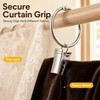 Kaaeiccr 45mm Curtain Rings With Clips, 20 Pack Metal Drapery