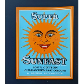 Original Vintage Cotton Bale Bolt Large Label Super Sunfast Brand (UK 1940s)