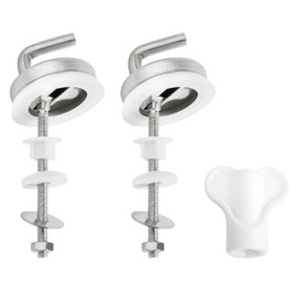 Rumyve Stainless Steel Hinge Fixing Kit,1 Pack Stainless Steel Hinge Fixing Kit Replacements,Metal Toilet Seat Hinge-Stainless Steel Toilet Seat Fittings