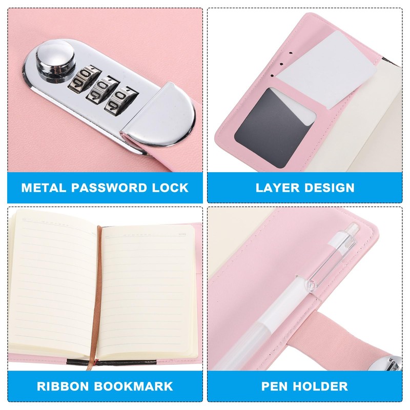 PATIKIL A6 Diary with Lock, Journal with Lock Cute Journaling