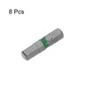 sourcing map 8pcs H6 Hex Screwdriver Bit 6mm 1/4" Hex