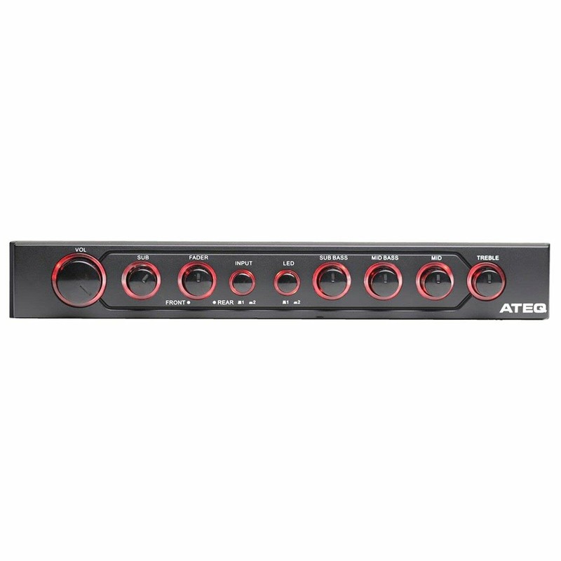Autotek 4-Band Audio Equalizer with Built-in 2-Way Crossover, 9 Volts,