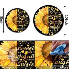 Aihonmin Sunflower Stove Burner Covers, Gas Stove Burner Covers Set of 4, 8 &10 Inch Stove Top Covers for Electric Stove Metal Stove Cover Gas Stove Top Covers, Cooktop Decorative, Kitchen Decor