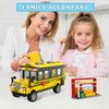 WEMEWEME School Bus Building Blocks Set 488PCS Creative Vehicle Model