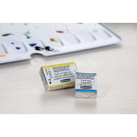 Schmincke 14479043 Watercolor Pans, Helio Cerulean, Full Pan