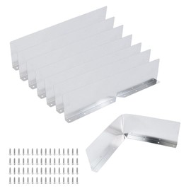 Wealrit 8 PCS Downspout Diverter Gutter Valley Splash Guards with Screws Roof Rain Gutter Diverter White House Shingle Roofs Corner - Bendable