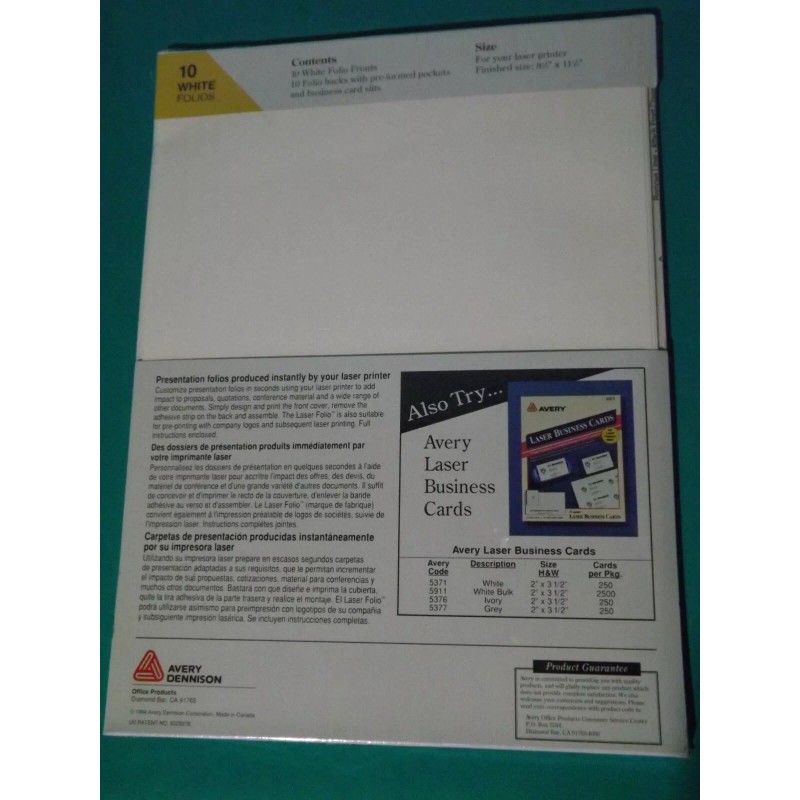 Avery Laser Folio Presentation Kits (10 pack)