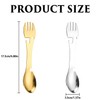 3 Piece Spork Camping Cutlery Set, Multipurpose Picnic Metal Tableware,