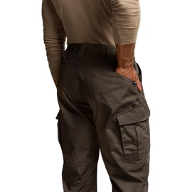 CQR Men's Tactical Pants, Water Resistant Ripstop Cargo Pants, Lightweight EDC Work Hiking Pants, Outdoor Apparel, Raider Mag Pocket Dark Brown, 38W x 34L