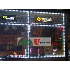 LEDUPDATES 70ft Storefront LED LIGHT Window Border white 5050 + UL Listed Power Supply