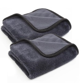 SiHuiTu Bathroom Drying Cloth - 2 Pack Original All Purpose Microfibre Cleaning Cloth - Streak & Lint Free Cloth, Premium Quality Drying Towel for Bathrooms, Kitchen, Mirrors, Car (40 * 60)