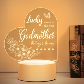 Vetbuosa Godmother Gifts, Birthday Gifts for Godmother - Godmother Night Light Gifts from Goddaughter Godson, Godmother Proposal Gifts, Godmother Birthday Gifts, Birthday Presents for Godmother