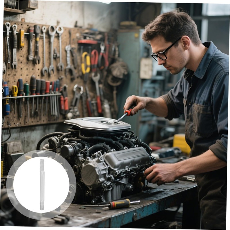 STOBAZA 10pcs Engine Mounting Bolts Double Ended Screws for Intake