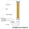 Highcraft Flanged Sink Tailpiece 1-1/4" x 6" Brass 22-Gauge Extension