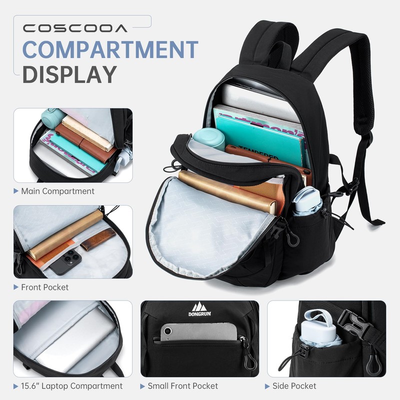 COSCOOA 40x30x15cm Personal Item Travel Backpack,16"x12"x6" Small Carry-On Bag 20L,