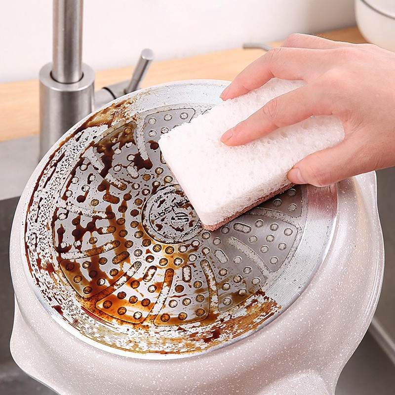 Ryichliho Natural Kitchen Scouring Pads, 24 Pieces, Double Sided Kitchen
