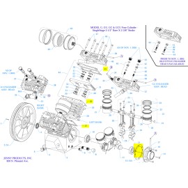Aftermarket Emglo / Jenny L100, 610-1044 Gasket Set for Emglo / Jenny / Dewalt G, GC, GU, L & LU Pumps