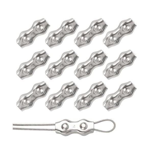 Rybtd Rybtd Wire Rope Grips 12 PCS Duplex Wire Clamp