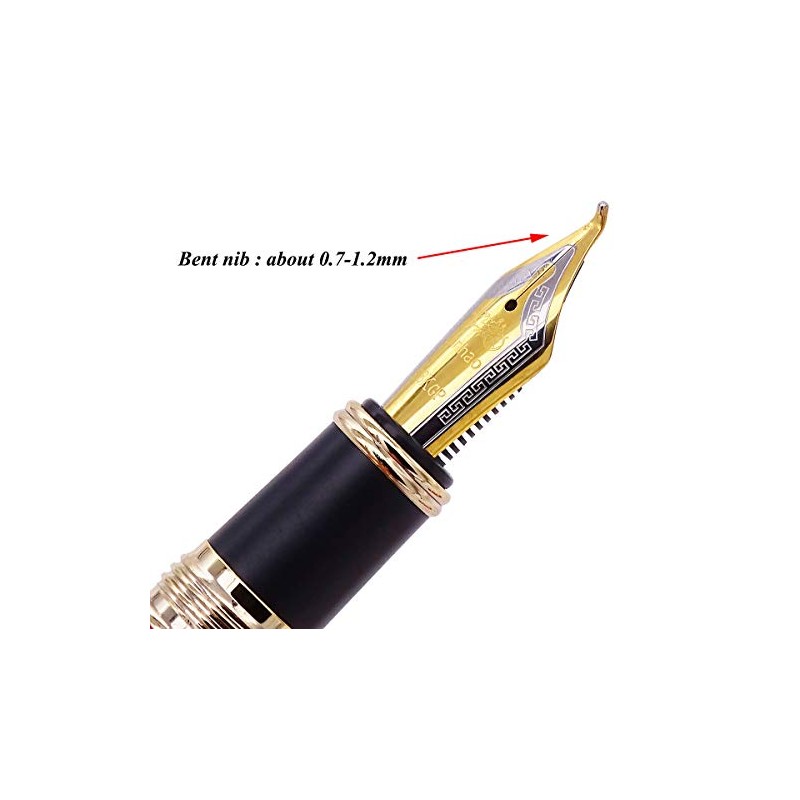 (Jinhao) Jinhao 100 Classic Fountain Pen Bent Nib, Orange Red
