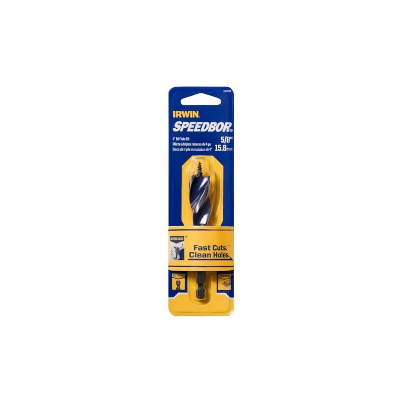 Irwin Tools IRWIN SPEEDBOR Tri Flute Wood Drill Bit 5/8"