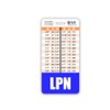 LPN Badge Buddy Vertical w/Height & Weight Conversion Charts (Blue)