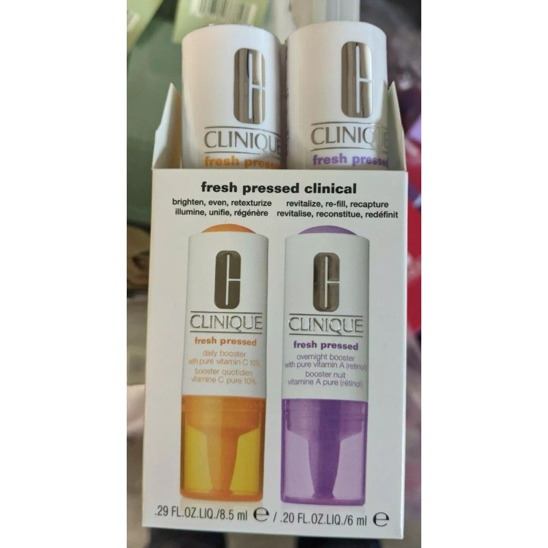 Clinique Fresh Pressed Clinical Daily + Overnight Boosters Pure Vitamin
