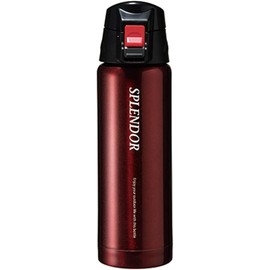 Toughco F-5021 Sports Bottle, Black Red, 16.9 fl oz (500 ml), Splendor, One-Touch Sports Bottle