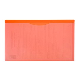 Waterproof Poly-File Folders with Top Tab, Single Color, 4pcs Pack, Legal Size (Orange)