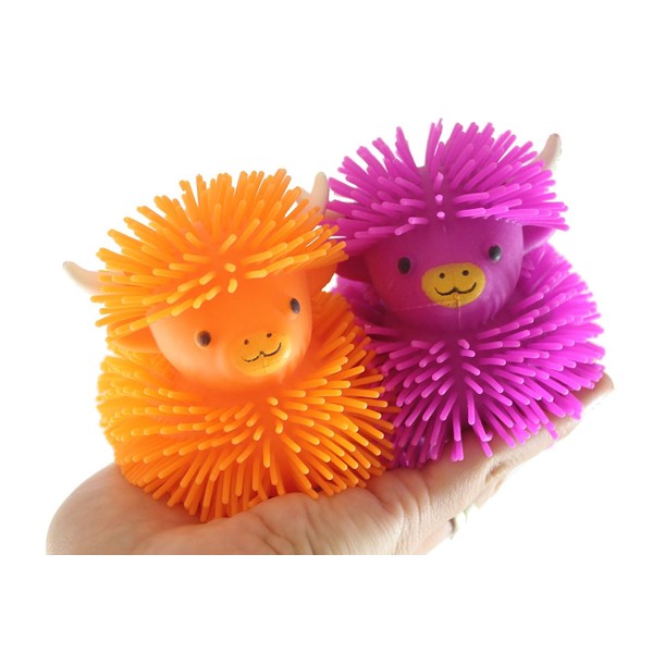 Set of 2 Puffer Highland Cow Fidget Toys - Air