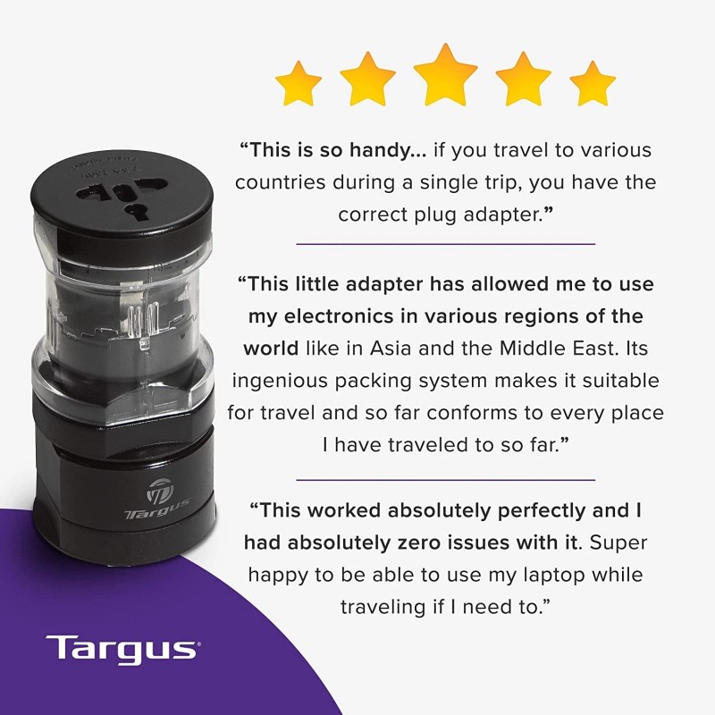 Targus World Power Travel Adapters, Black (APK01US)