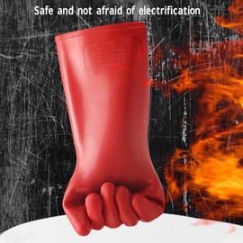 Insulated Rubber Gloves, Class 00 High Voltage, 1.8mm Thick, for Electrician Repair, Line Workers, On-site Workers