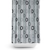 Tropik Home Grey Rings Fabric Shower Curtain Extra Long, Wide