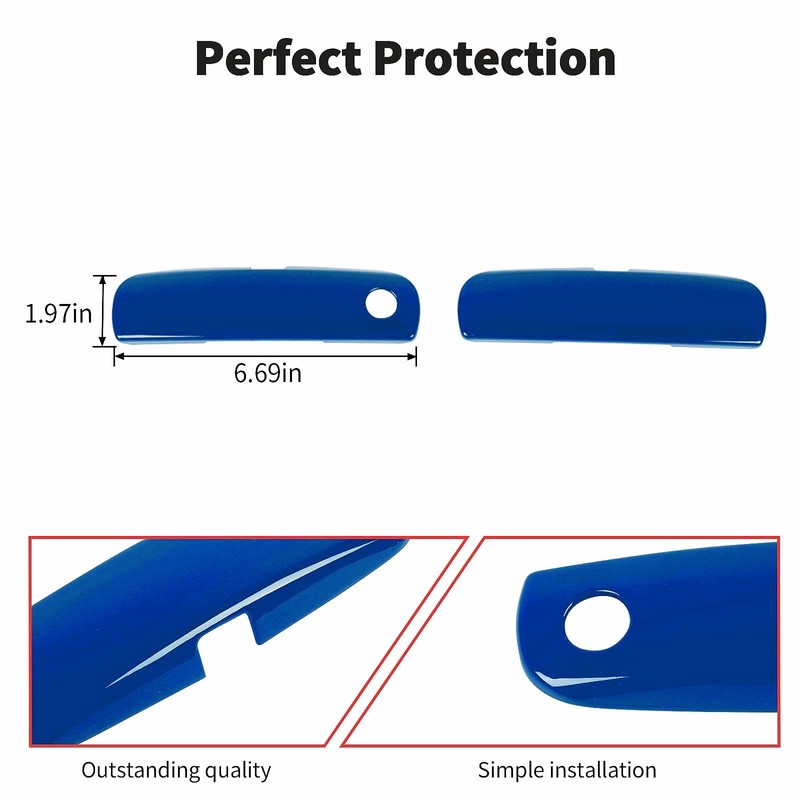 Voodonala for Challenger Door Handle Cover Trim Embellishment Fit for