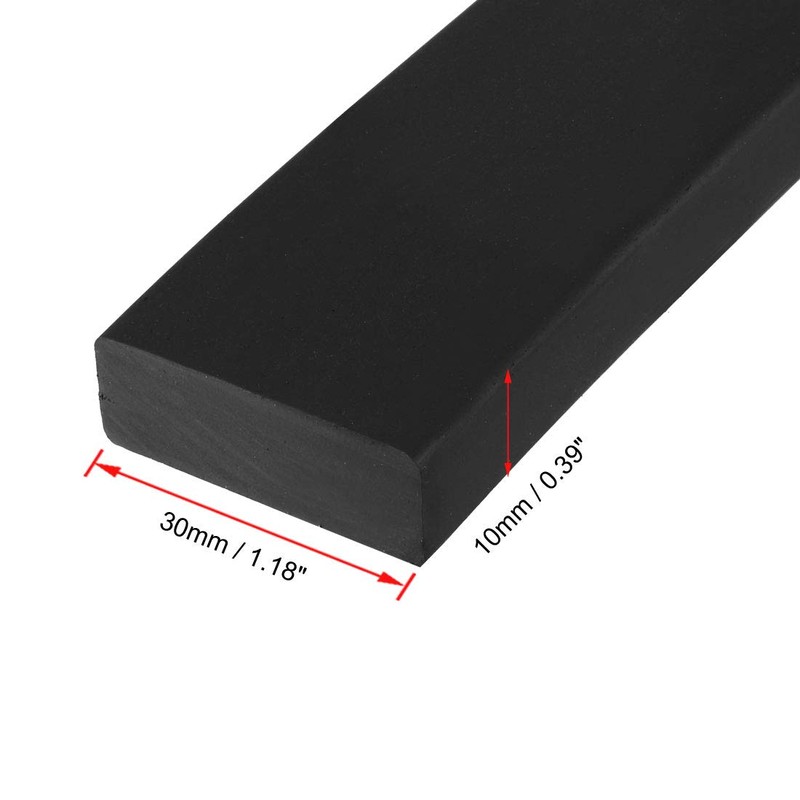 sourcing map Rubber Seal, Rubber Strips, Solid Rectangle, 30 mm