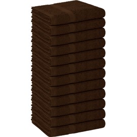Utopia Towels Dark Brown Salon Towels, Pack of 72 (Not Bleach Proof, 16 x 27 Inches) Highly Absorbent Towels for Hand, Gym, Beauty, Hair, Spa, and Home Hair Care