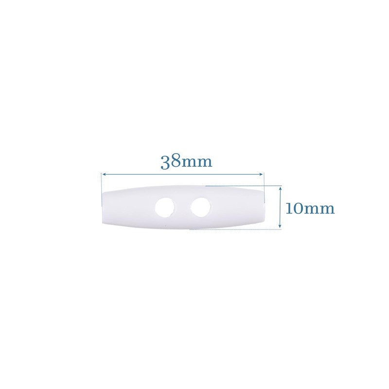 QUARKZMAN 38 x 10 mm Toggle Buttons x 10 Pieces