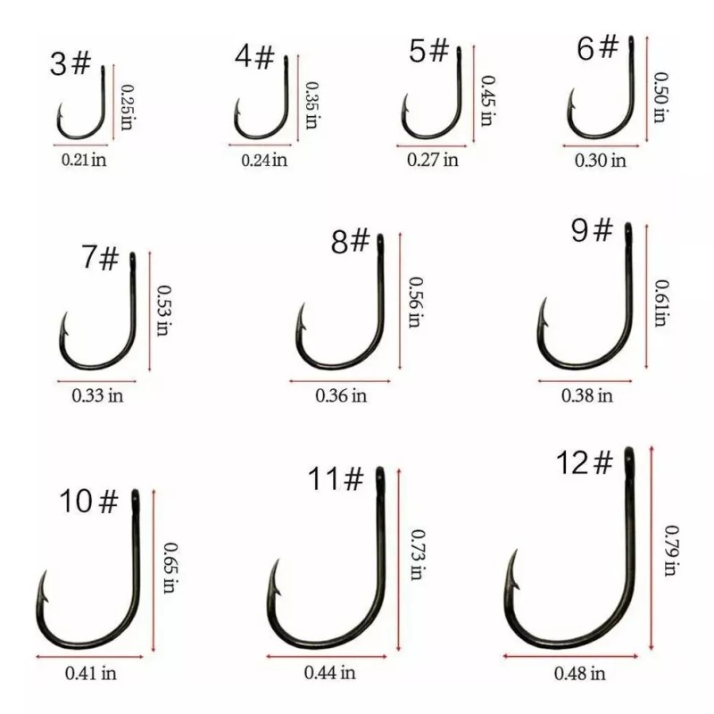 generic Juego De Anzuelos Con Ojos De Pesca De 500