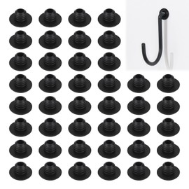 EMYVSVO 60Pcs Pegboard Hook Locks - Peg Hook Stoppers Clips Fit for 1/4" Pegboard Retainer Clips Anti-Fall Hook Stoppers for Garage, Workshop Tool Organization (Black)