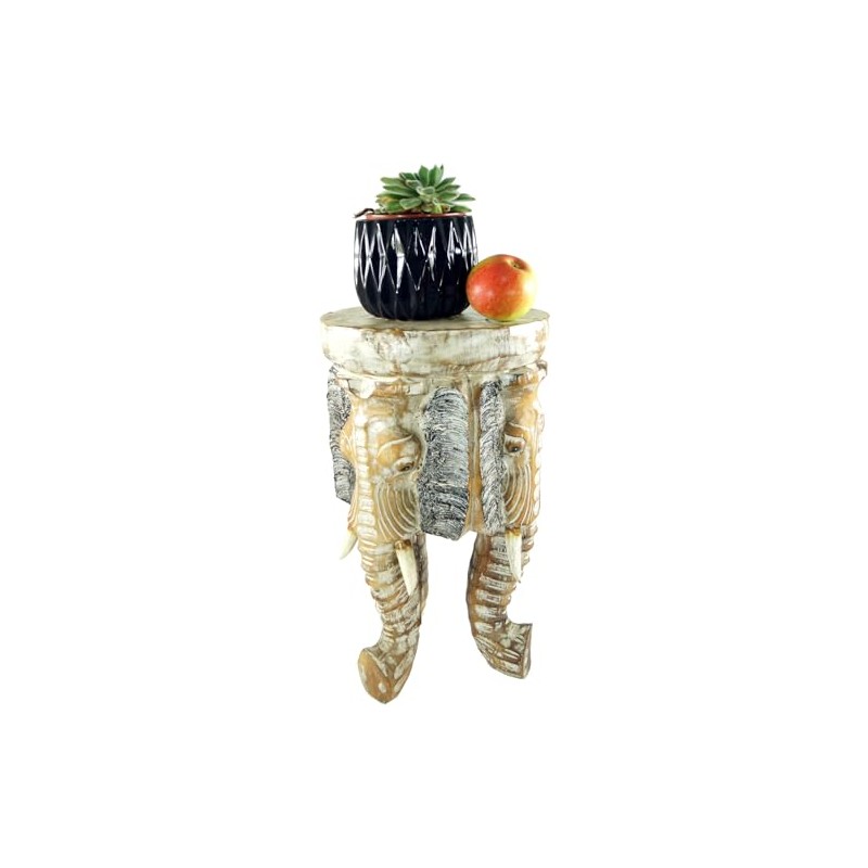 Flower Bench, Stool, Tripod Side Table, Decorative Object, 50 cm,